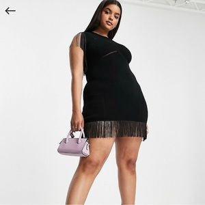 ASOS curve fringe mini dress